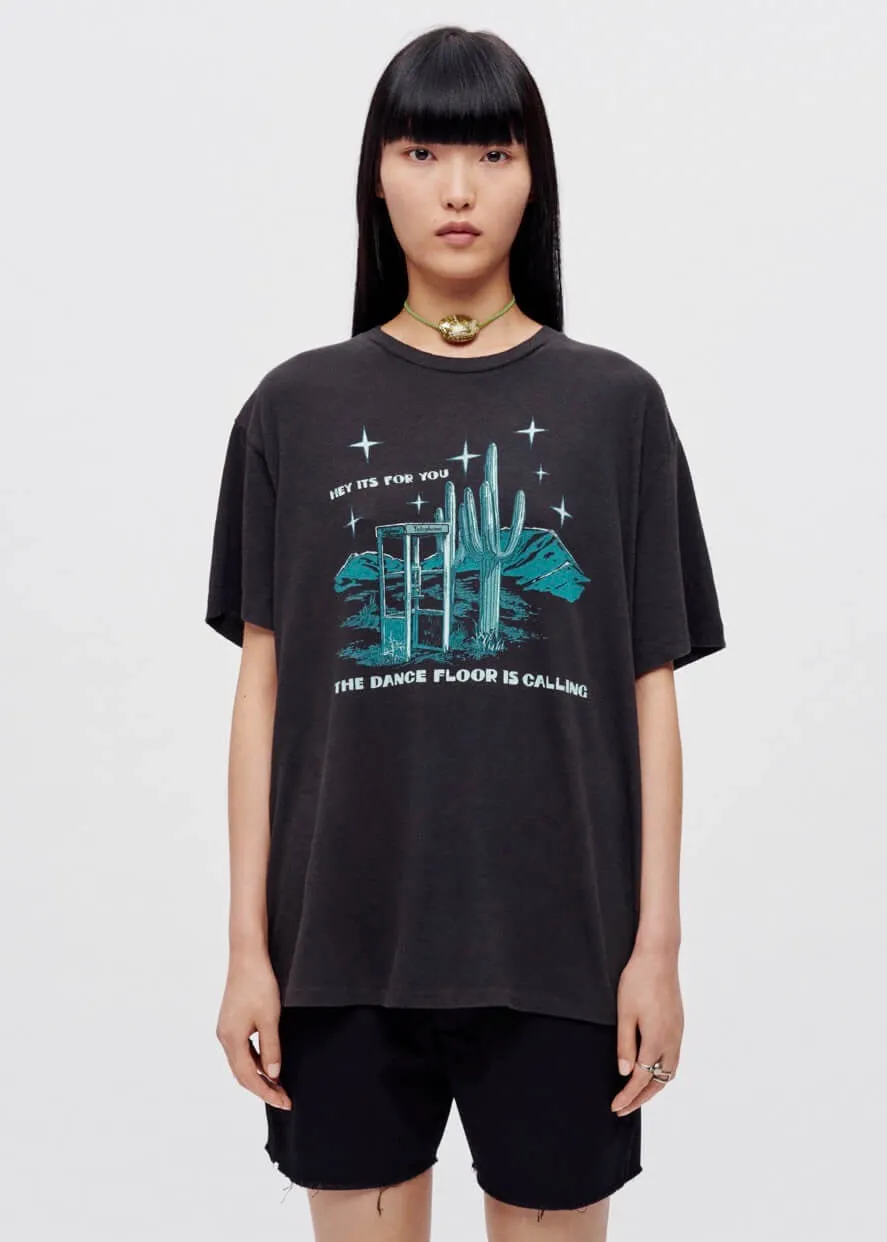 90's Easy Tee Dancefloor Calling (Black)
