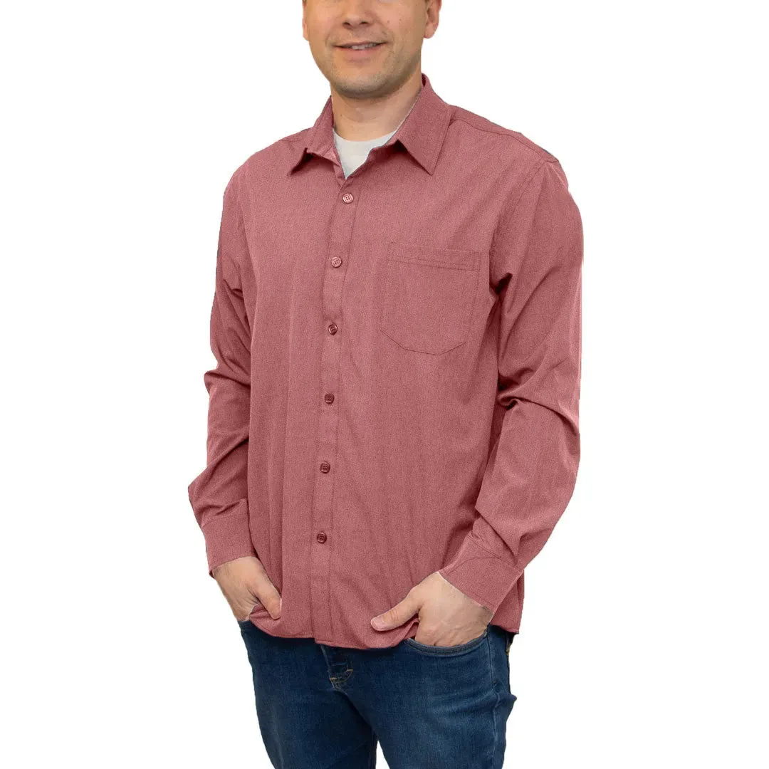 All American Clothing Co. - Men's Long Sleeve Dress Shirt with Pocket