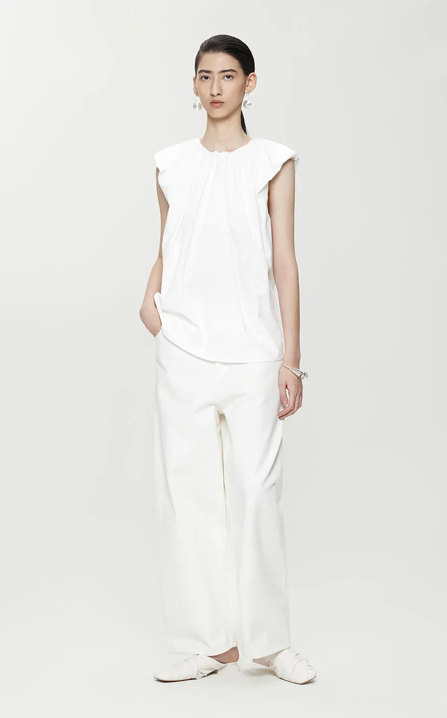 Blouse/JNBY Wrinkle Sleeveless Blouse