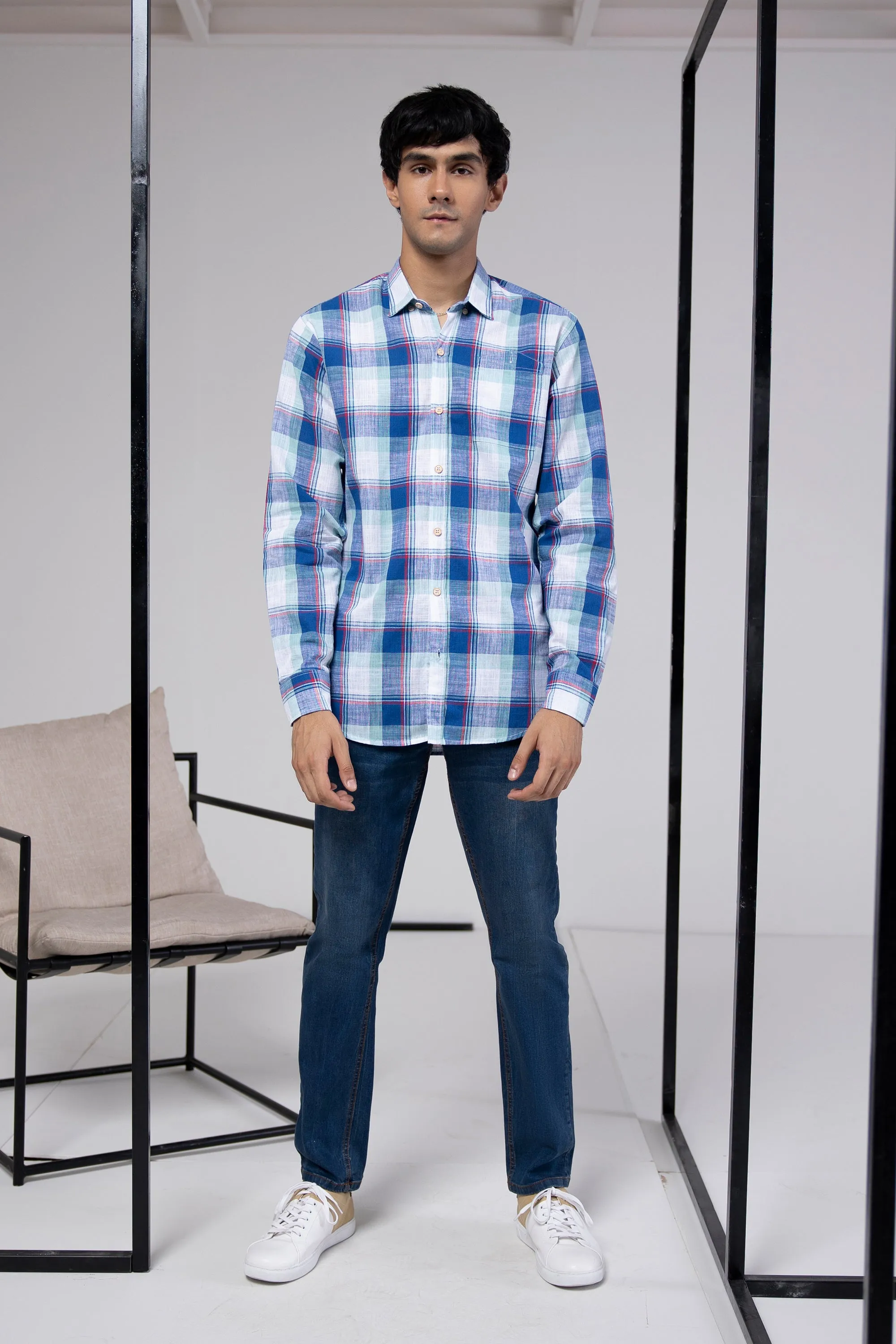 Blue Check Shirt