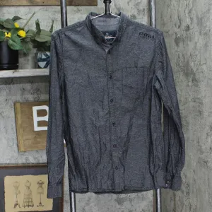 Buffalo by David Button Mens Slim Fit Union Made Button Up Shirt Gray Multi S
