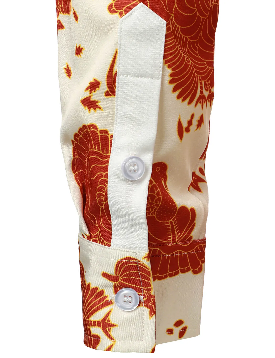 Bundle Of 2 | Men's Thanksgiving Turkey Day Fall Festival Gift Funny Holiday Button Long Sleeve Shirts
