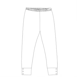 Button Leggings (Black/White/Cream/Navy)
