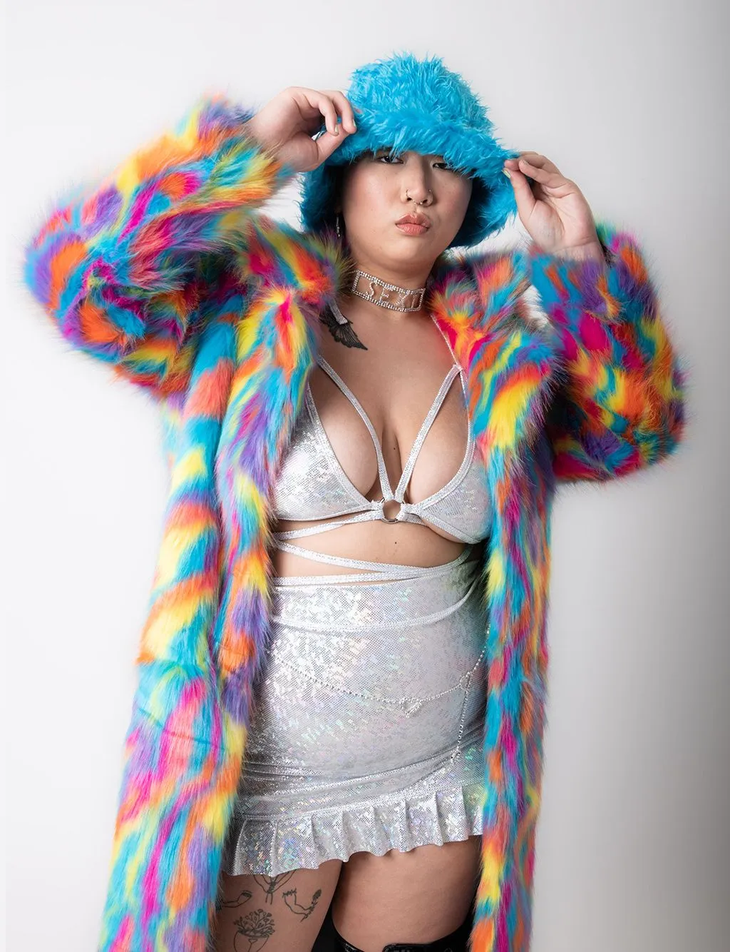 CHAMELEON FAUX FUR JACKET - LONG LENGTH ✰ MADE 4 U ✰