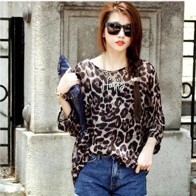 Chiffon Shirts 6XL Plus Size Women Clothing Novelty Plaid Print Blouses Batwing Sleeve Women's Casual Tops