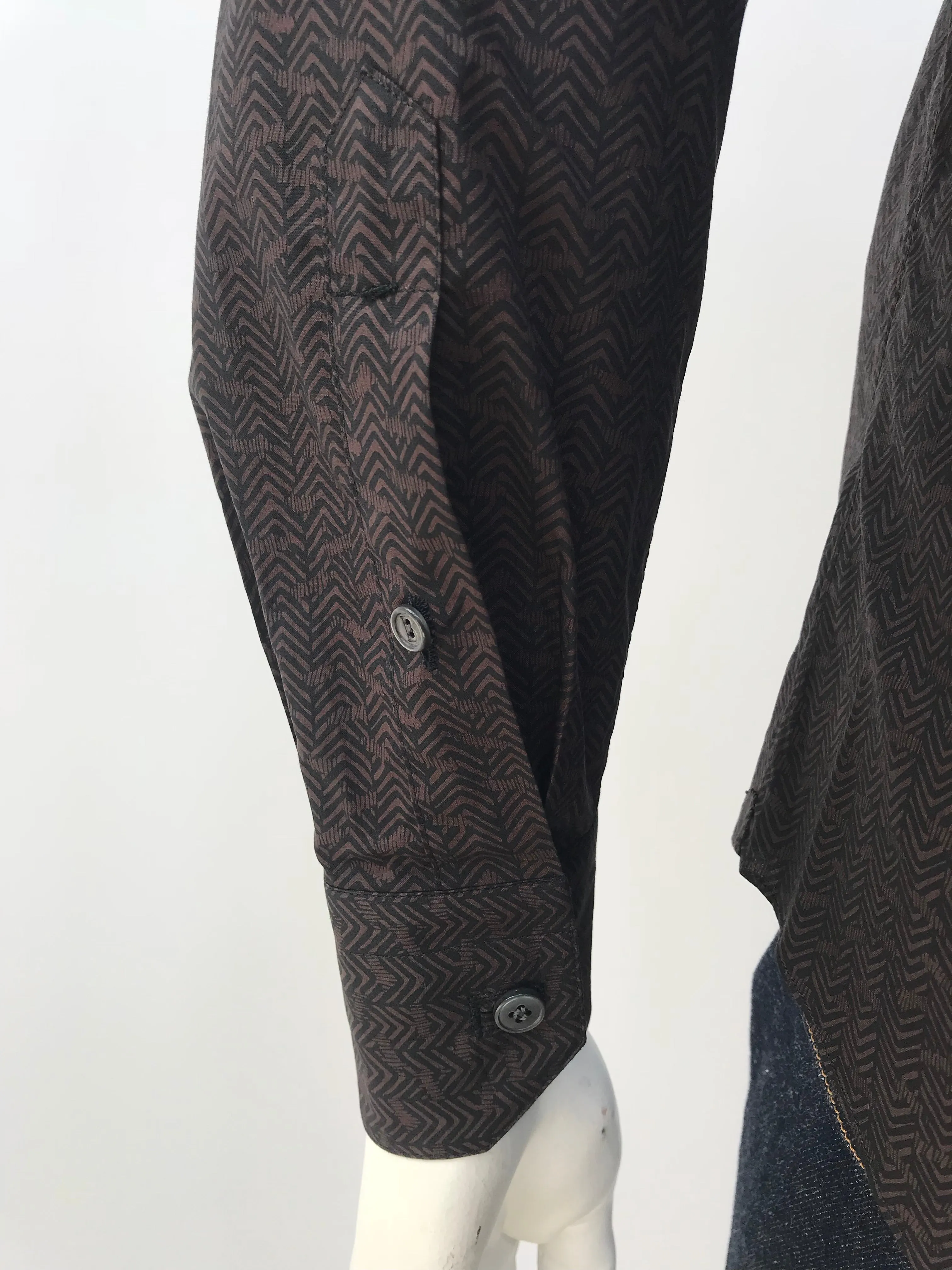 Classic Long Sleeve Button Down Rope Motif Shirt