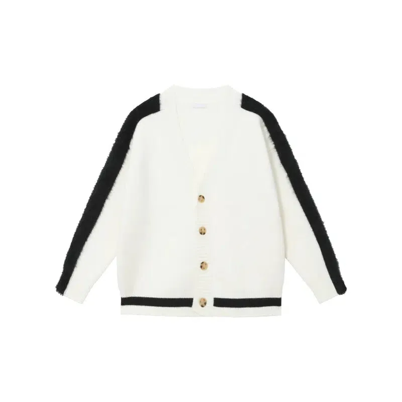Contrast Trim Knit Cardigan