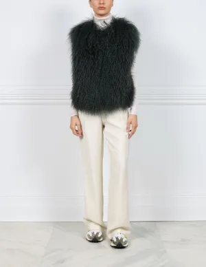 Curly Shearling Vest in Multiple Colorways