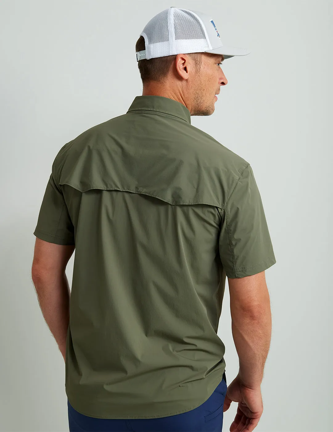 Diamond Back Short Sleeve Button-Down