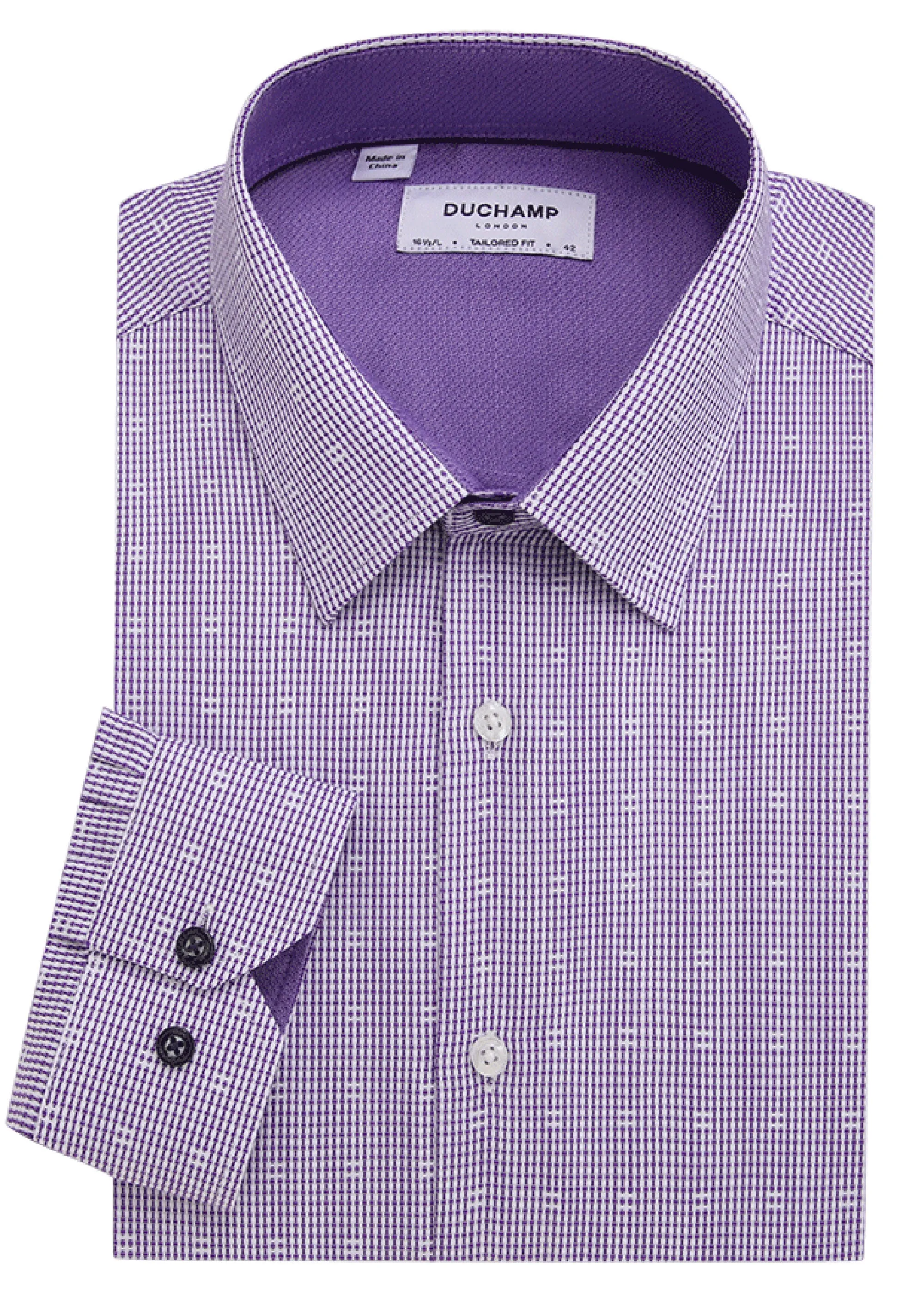 Duchamp London Fancy Check Dress Shirt