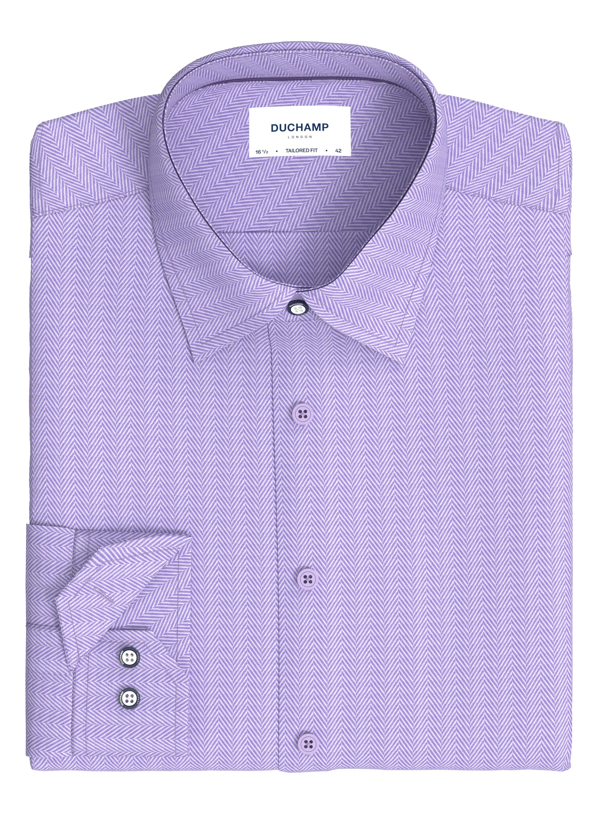 Duchamp London Herringbone Dress Shirt
