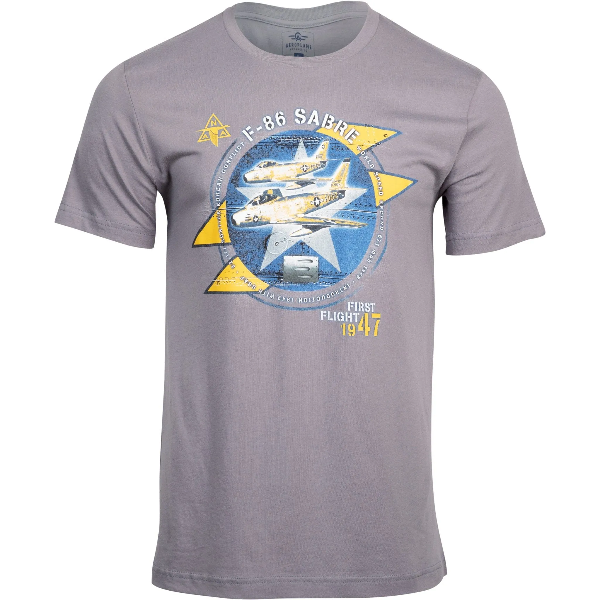 F-86 Sabre Officially Licensed Aeroplane Apparel Co. Men's T-Shirt
