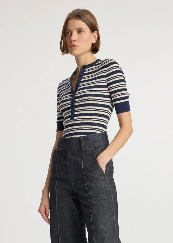 Fisher Top (Navy/White Stripe)