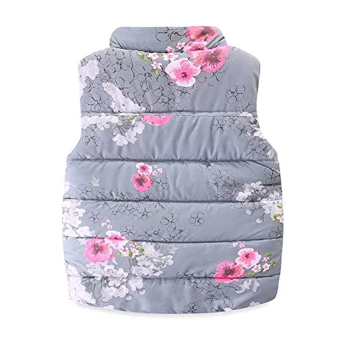 Floral Faux Fur Vest for Little Girls
