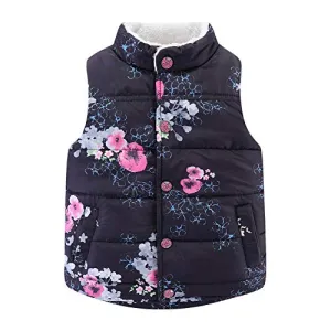 Floral Faux Fur Vest for Little Girls