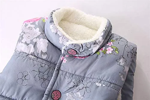 Floral Faux Fur Vest for Little Girls