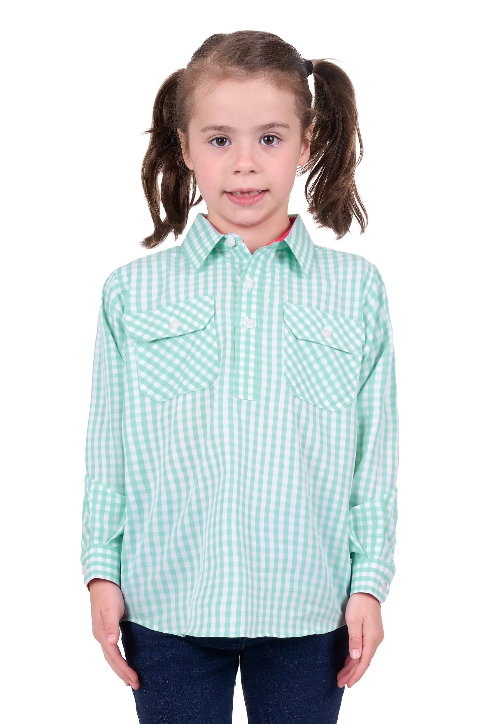 Hard Slog Shirt Girls Lize Half Button
