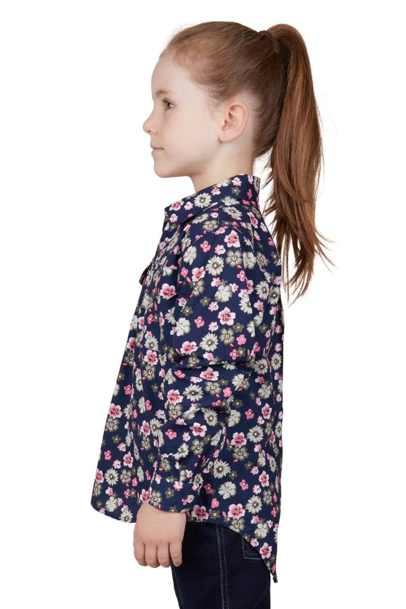 Hard Slog Shirt Girls Rose Half Button