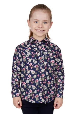 Hard Slog Shirt Girls Rose Half Button