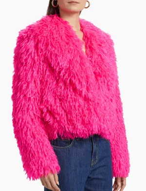 Hot Pink Faux Fur Jacket