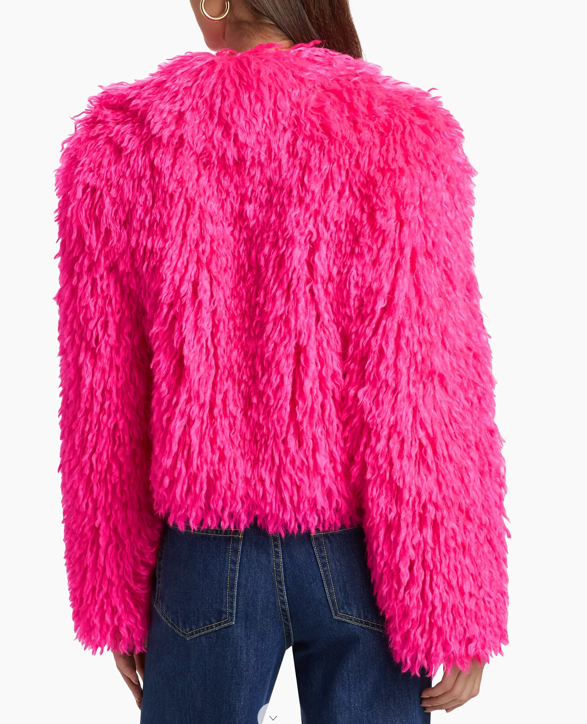 Hot Pink Faux Fur Jacket