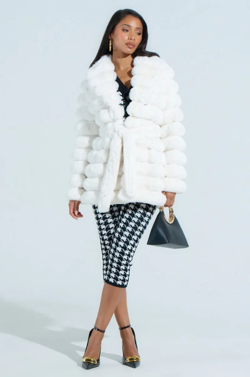 LANA POPCORN FAUX FUR JACKET