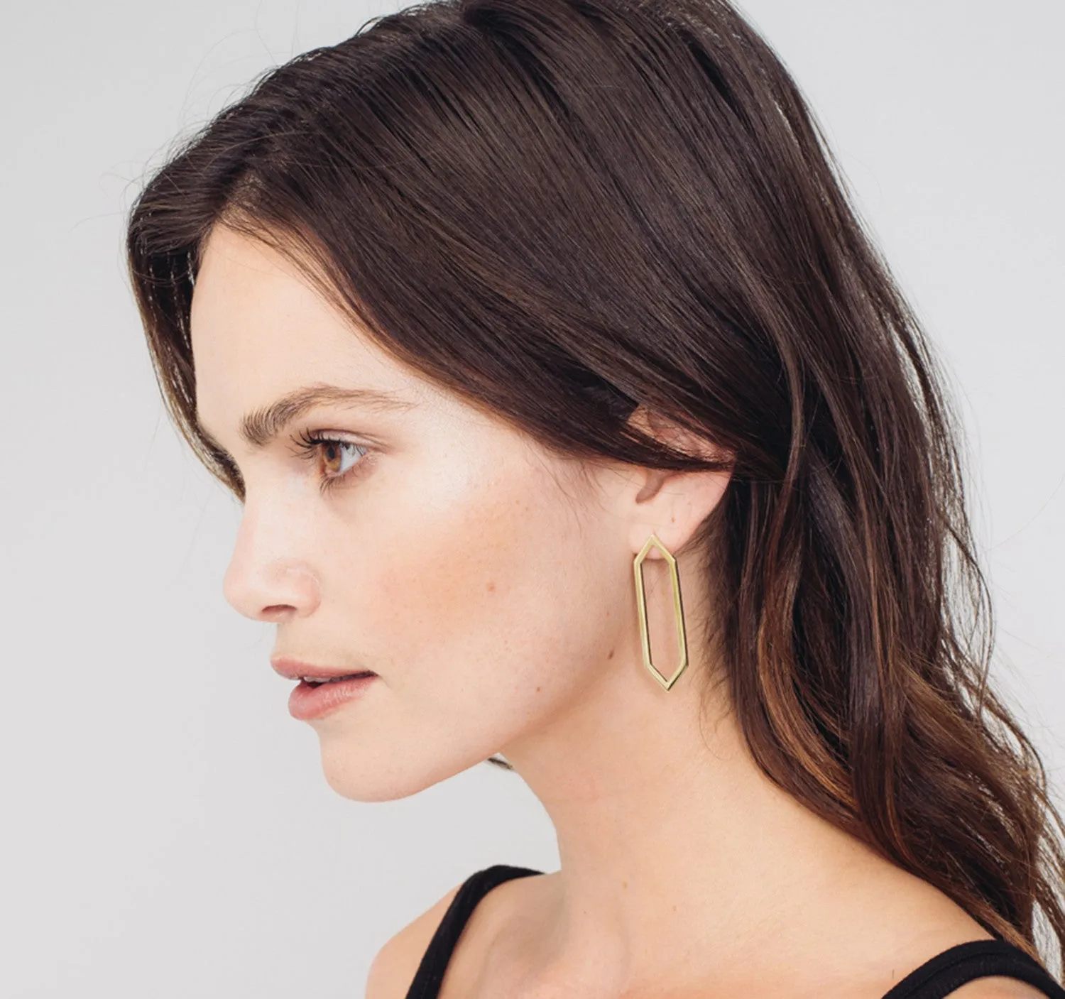 Large Marquis Earrings | White Gold