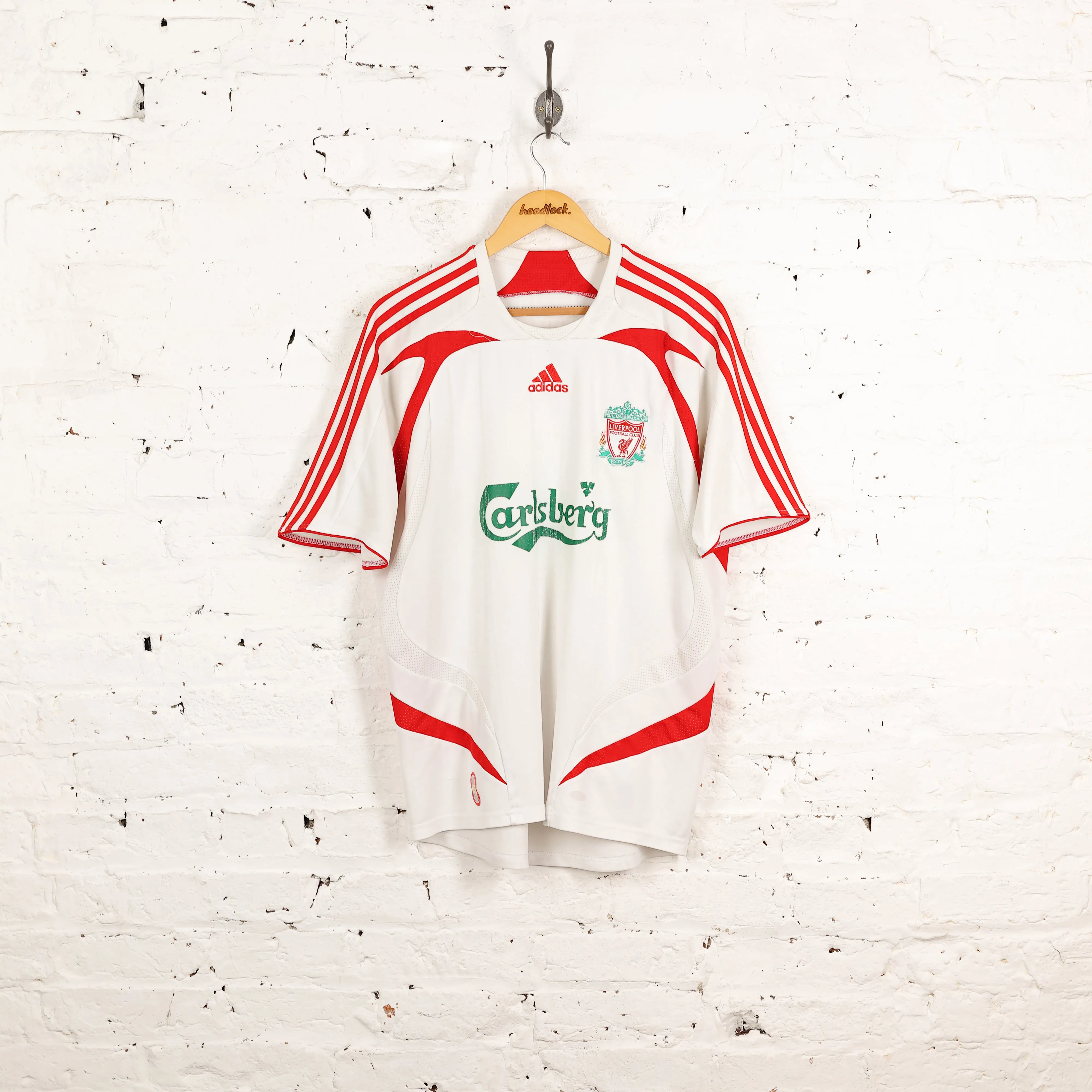 Liverpool Adidas Away 2007 Football Shirt - White - XL