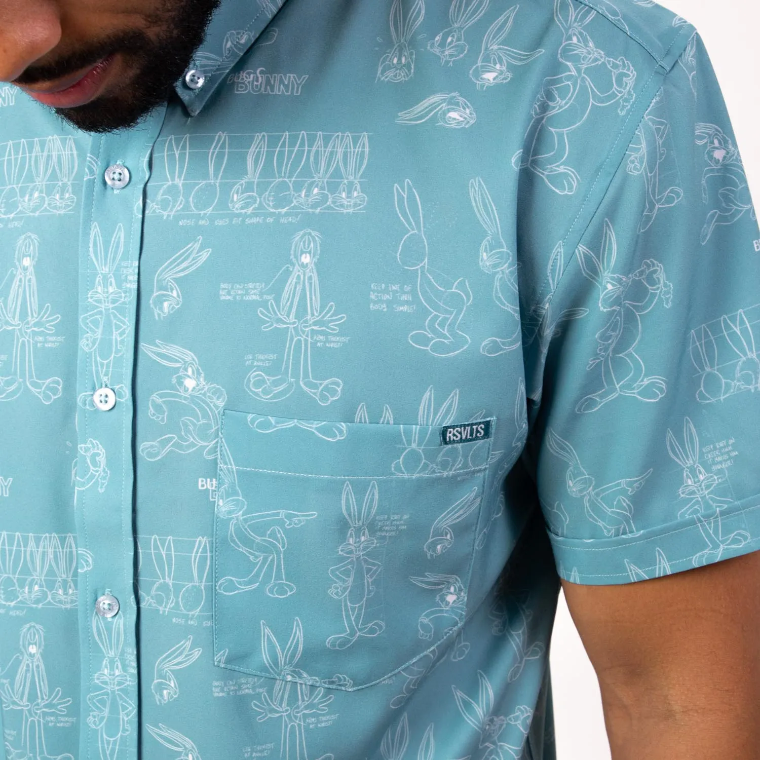 Looney Tunes "Bunny Blueprints" – KUNUFLEX Short Sleeve Shirt