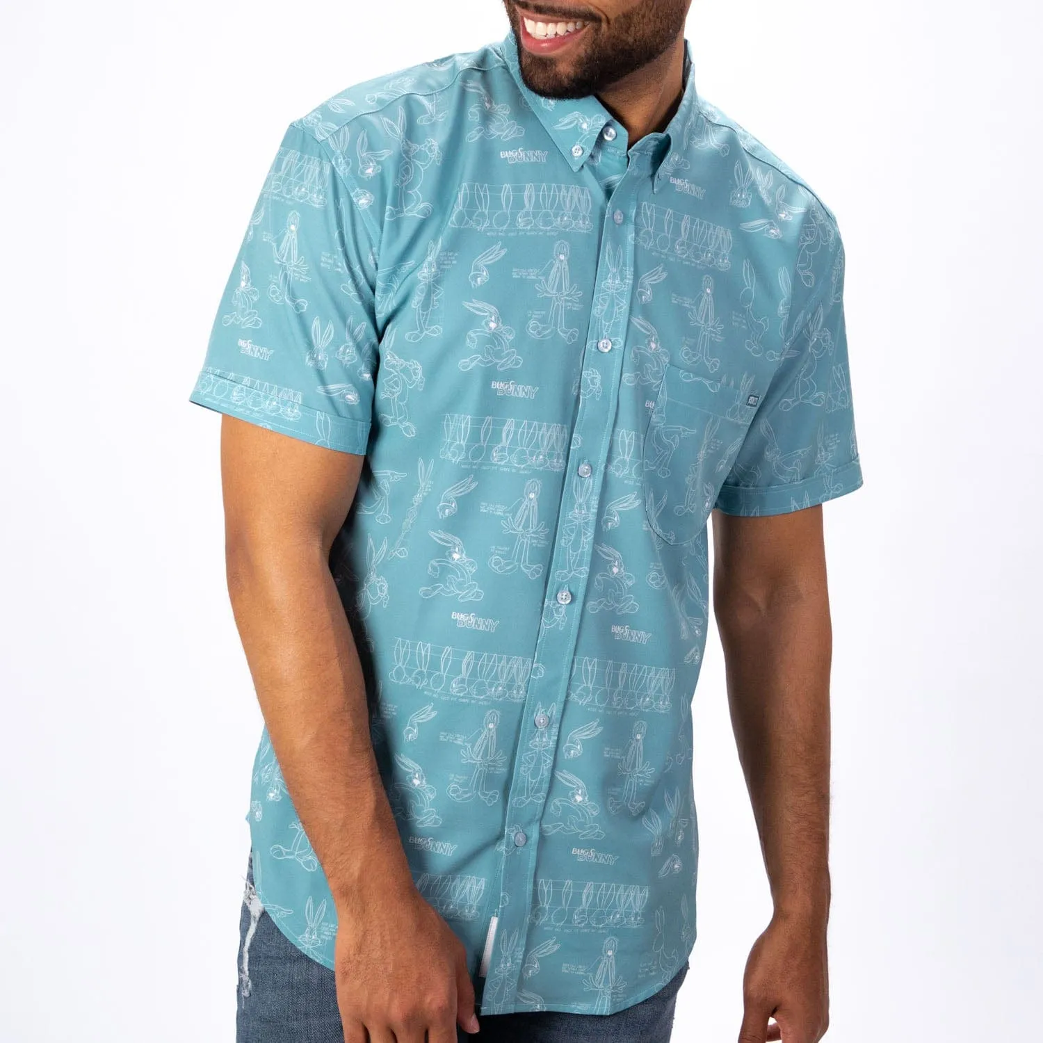 Looney Tunes "Bunny Blueprints" – KUNUFLEX Short Sleeve Shirt