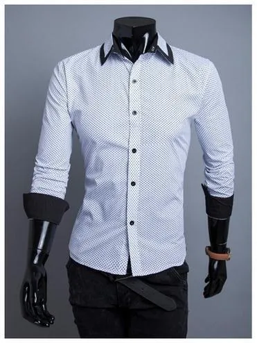 Men's 2 Tone Fashion Dress Shirt