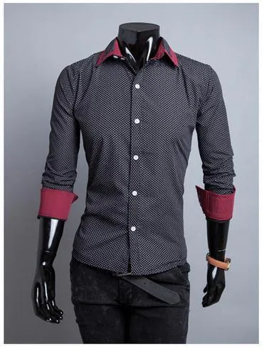 Men's 2 Tone Fashion Dress Shirt