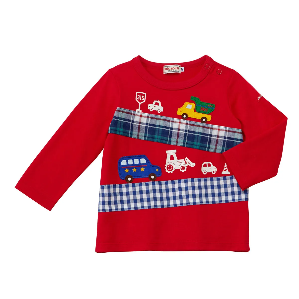 MIKI HOUSE Vehicles Long Sleeve Tee