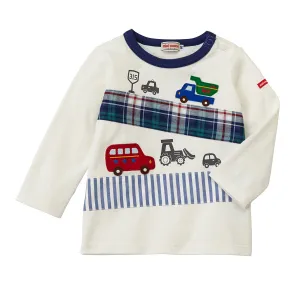 MIKI HOUSE Vehicles Long Sleeve Tee