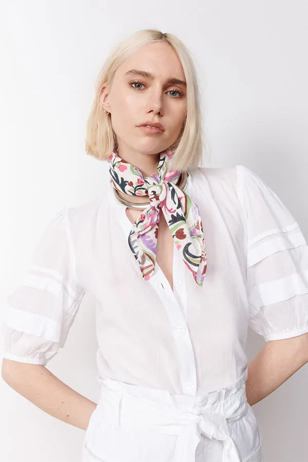 PAMELA WHITE SHORT SLEEVED SHIRT