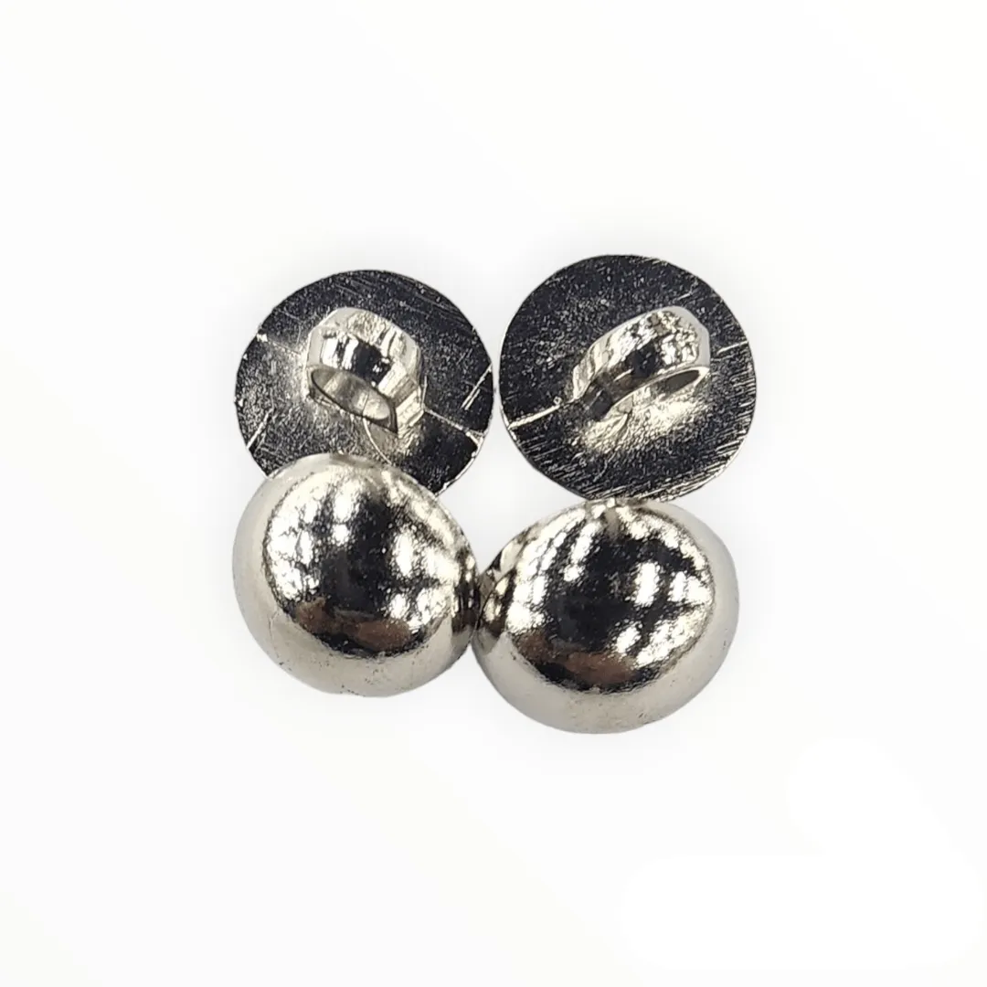 Pearl Button 13mm Silver