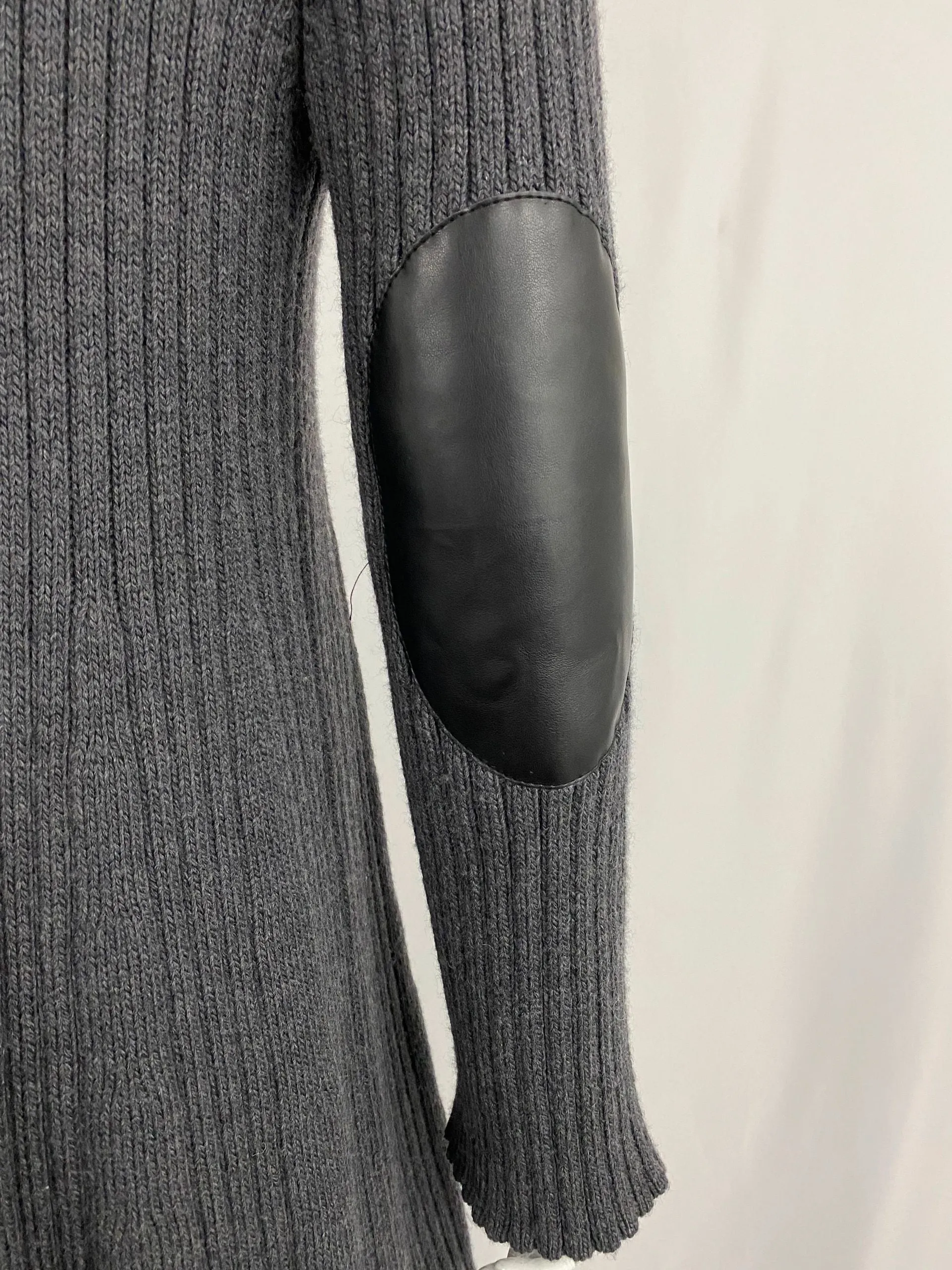 Philosophy Sweater Coat With Faux Leather Trim Size 8