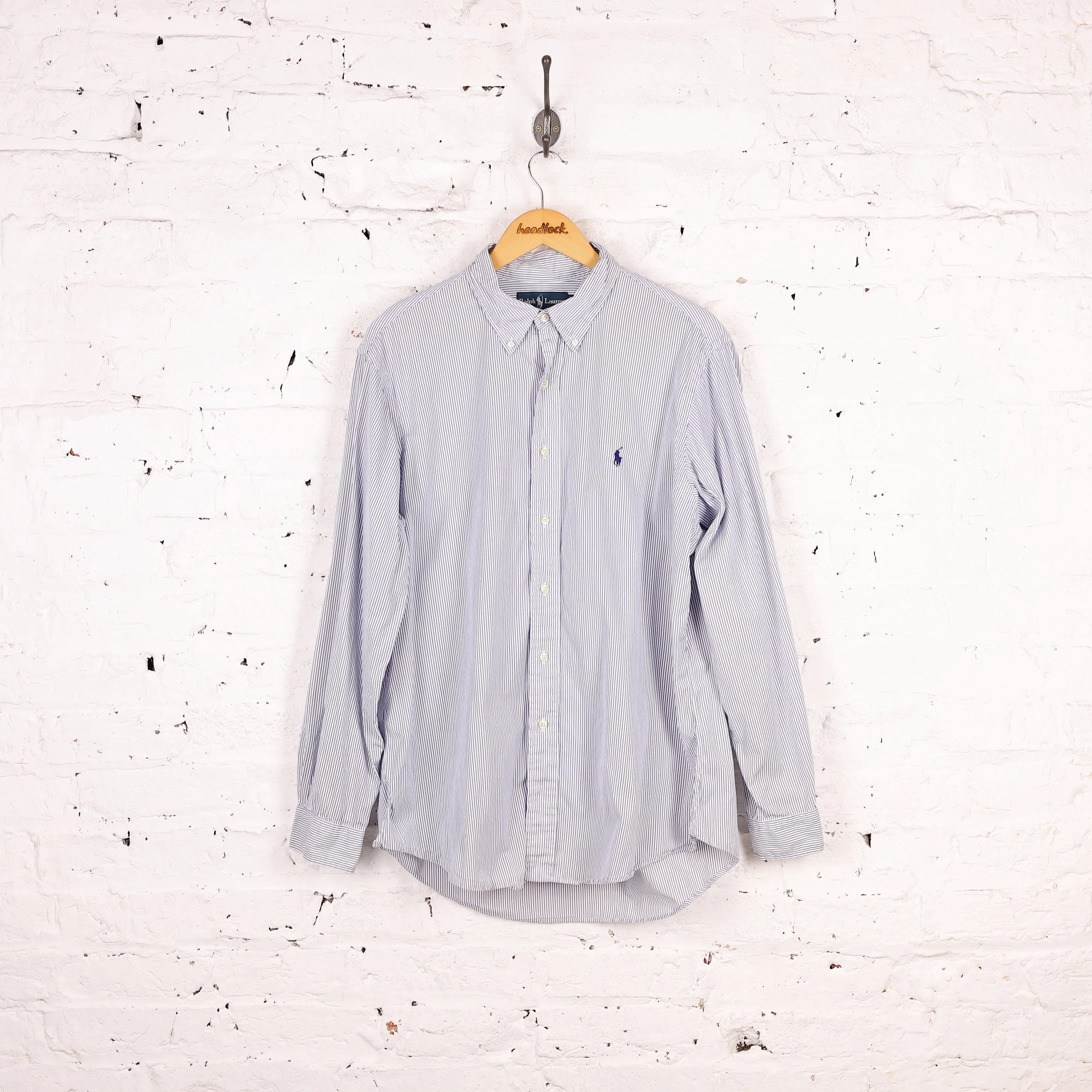Ralph Lauren Striped Shirt - Blue - L