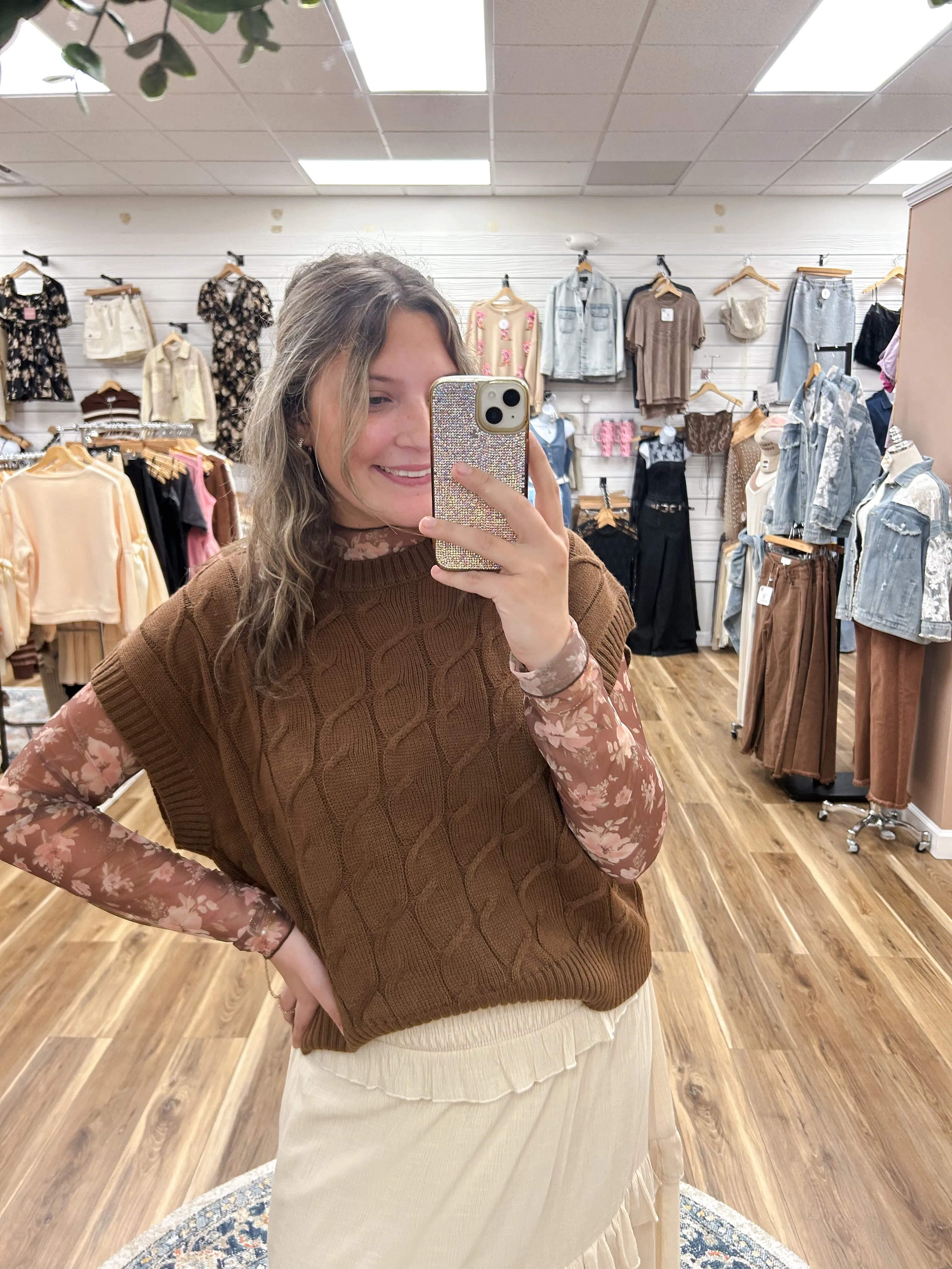 Reece Chestnut Sweater Vest