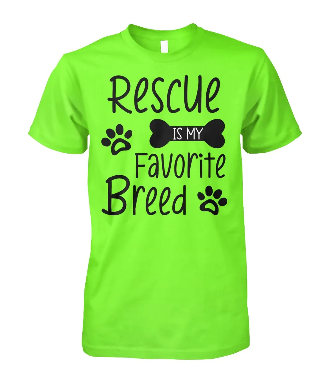 Rescue Is My Favorite Breed Shirt (Black Text)