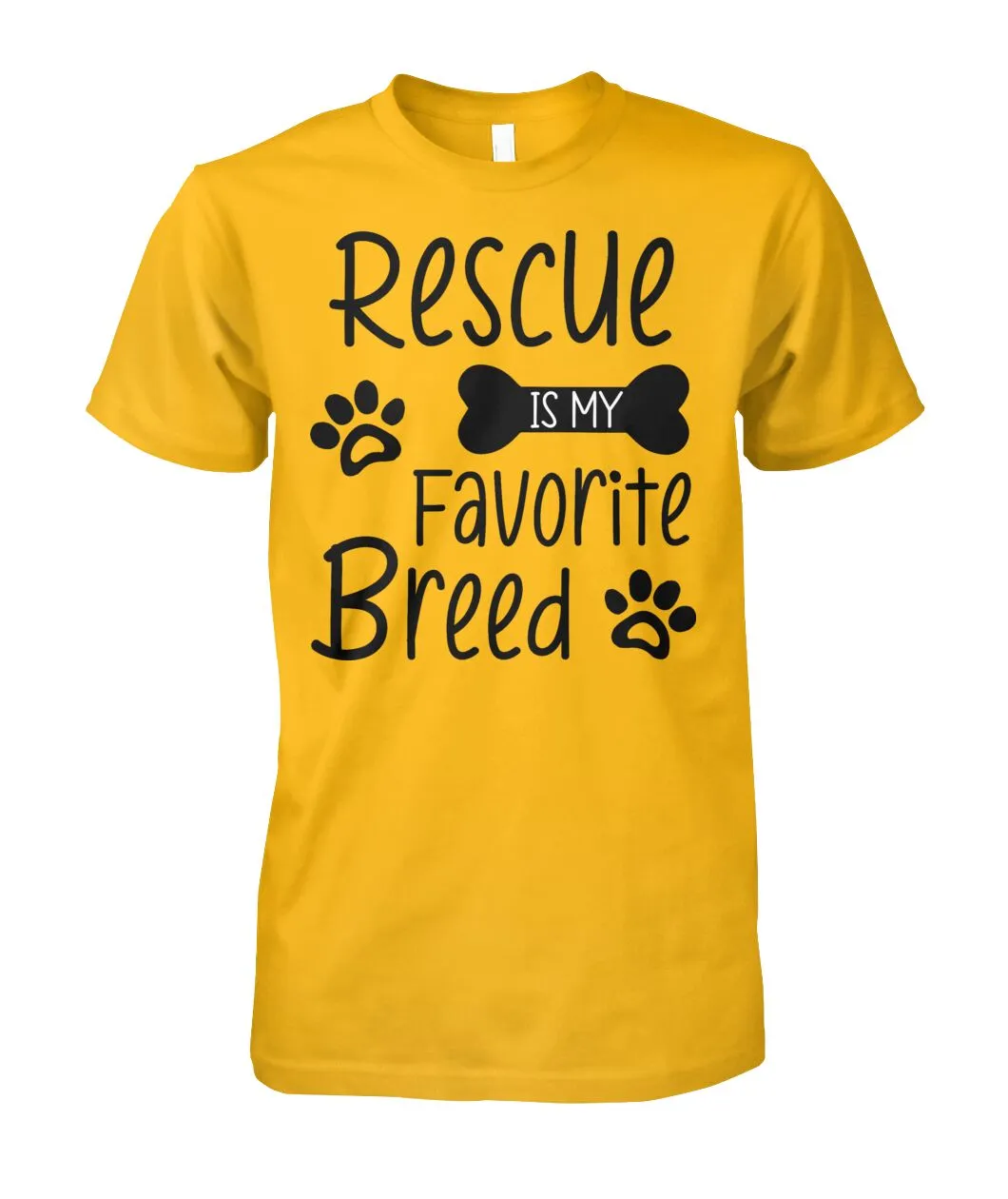 Rescue Is My Favorite Breed Shirt (Black Text)