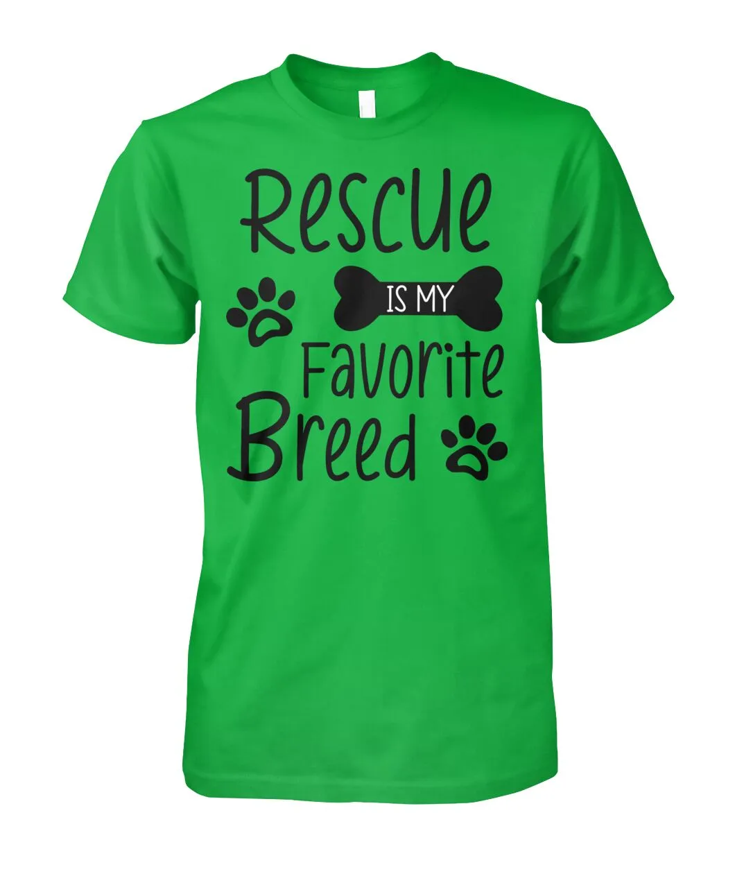 Rescue Is My Favorite Breed Shirt (Black Text)
