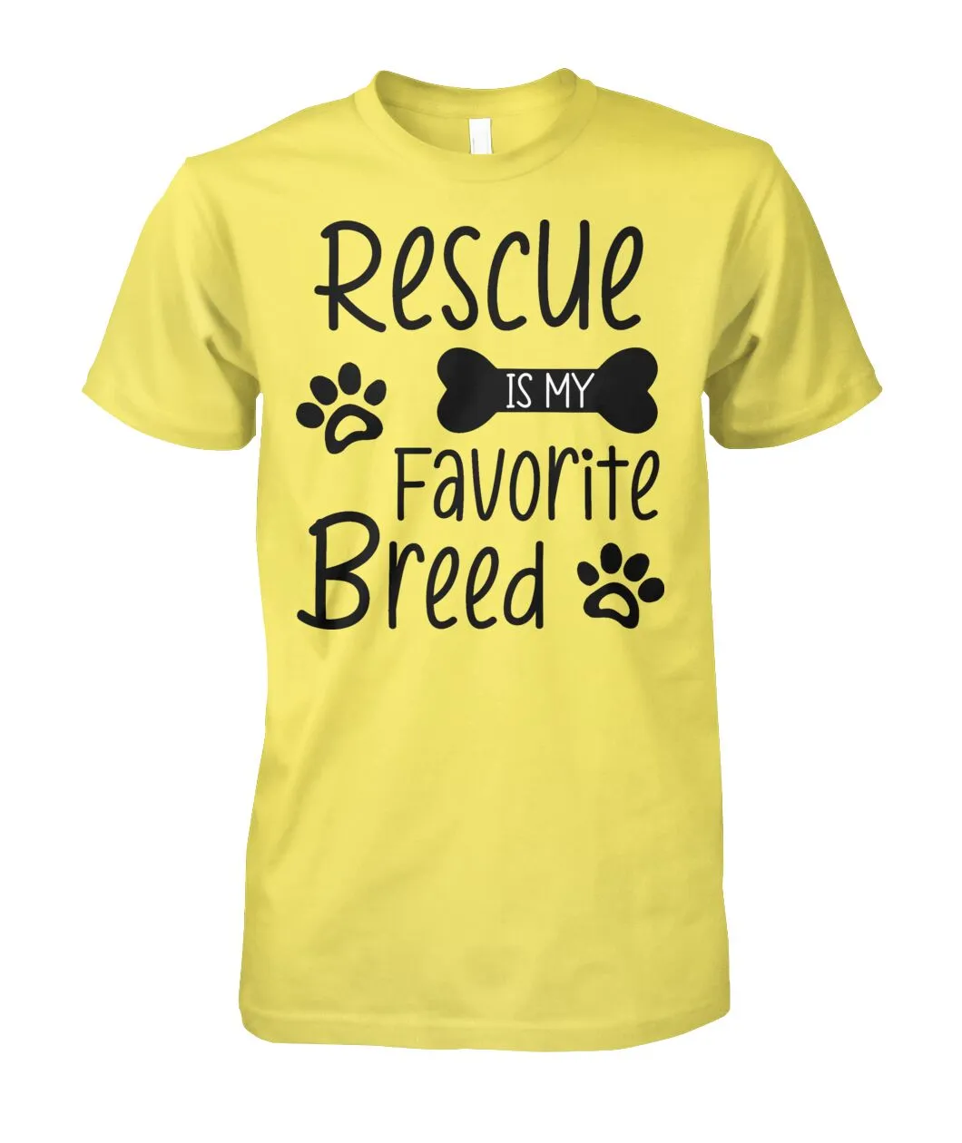Rescue Is My Favorite Breed Shirt (Black Text)
