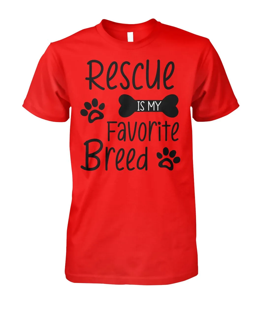 Rescue Is My Favorite Breed Shirt (Black Text)