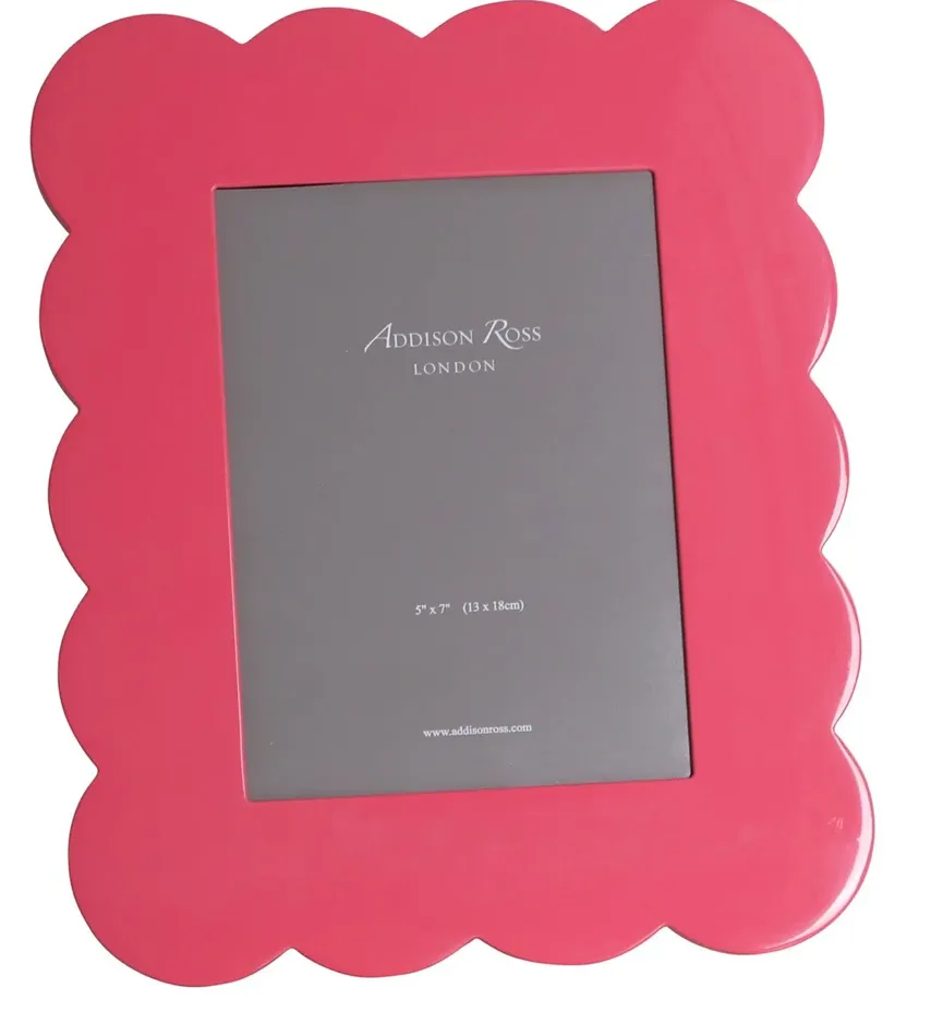 Scalloped Lacquer Picture Frame