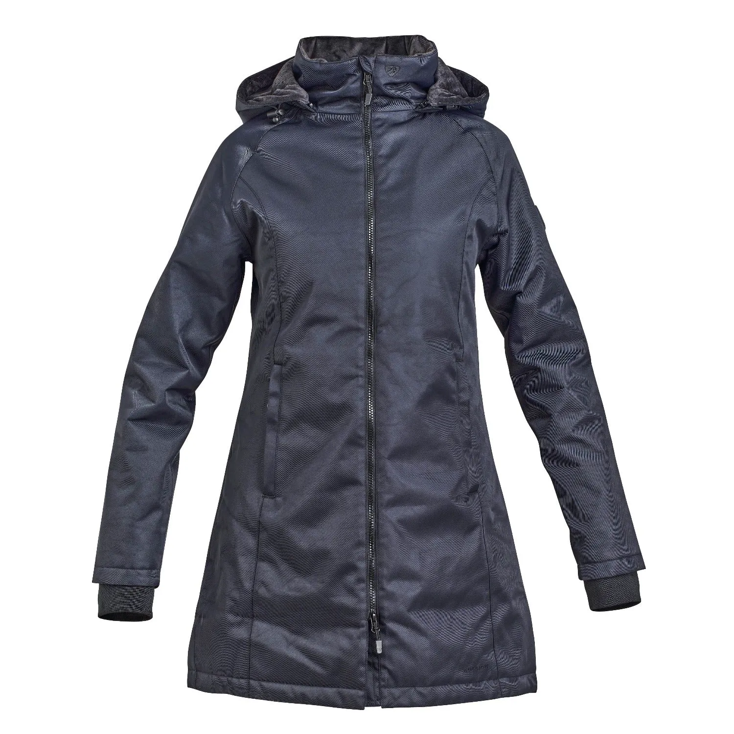 Shires Aubrion Charcoal Halcyon Mid Length Waterproof Coat - UK 10