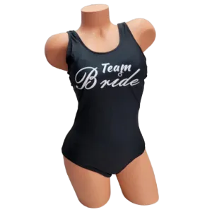 Team Bride Black One Piece