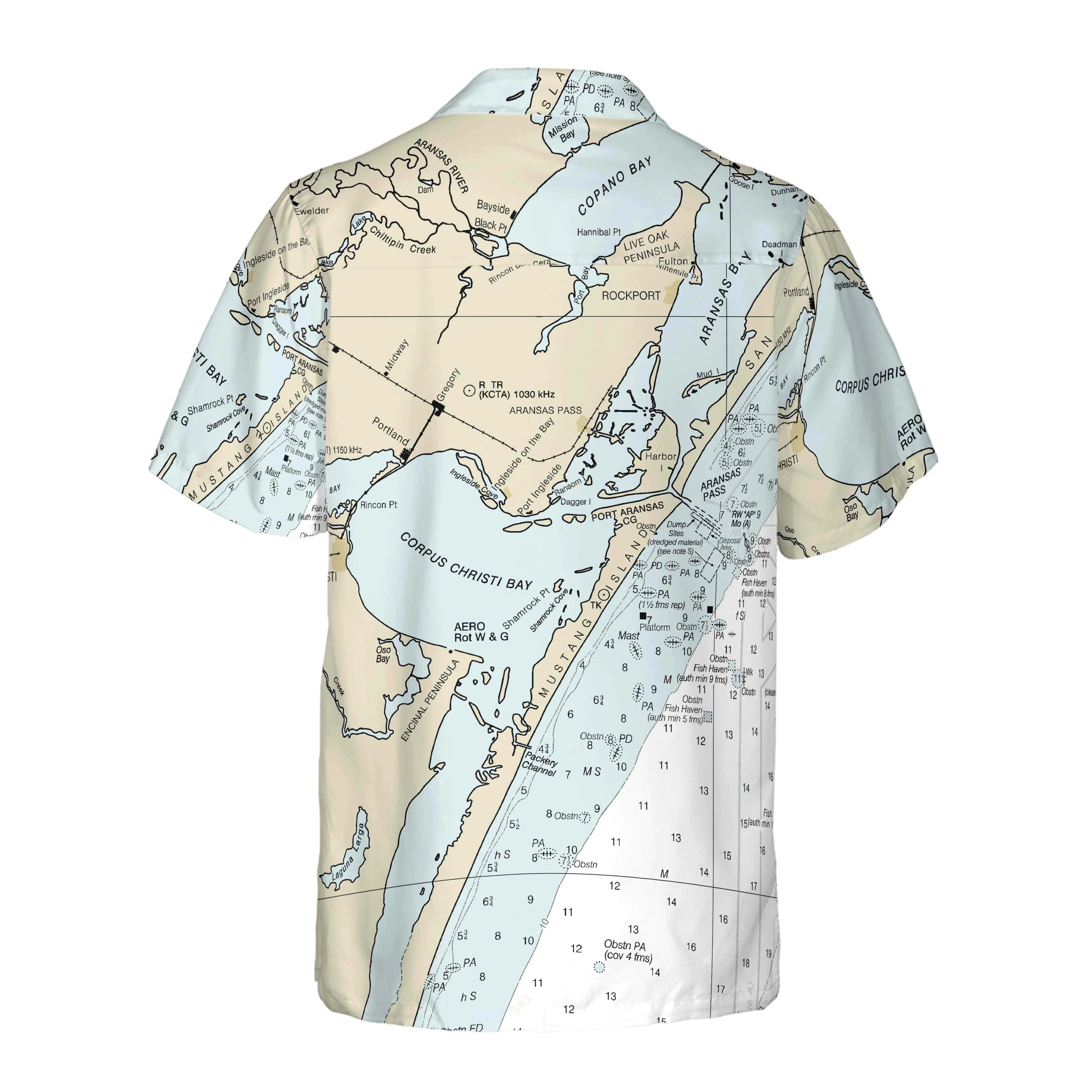 The Corpus Christi Bay Coconut Button Camp Shirt