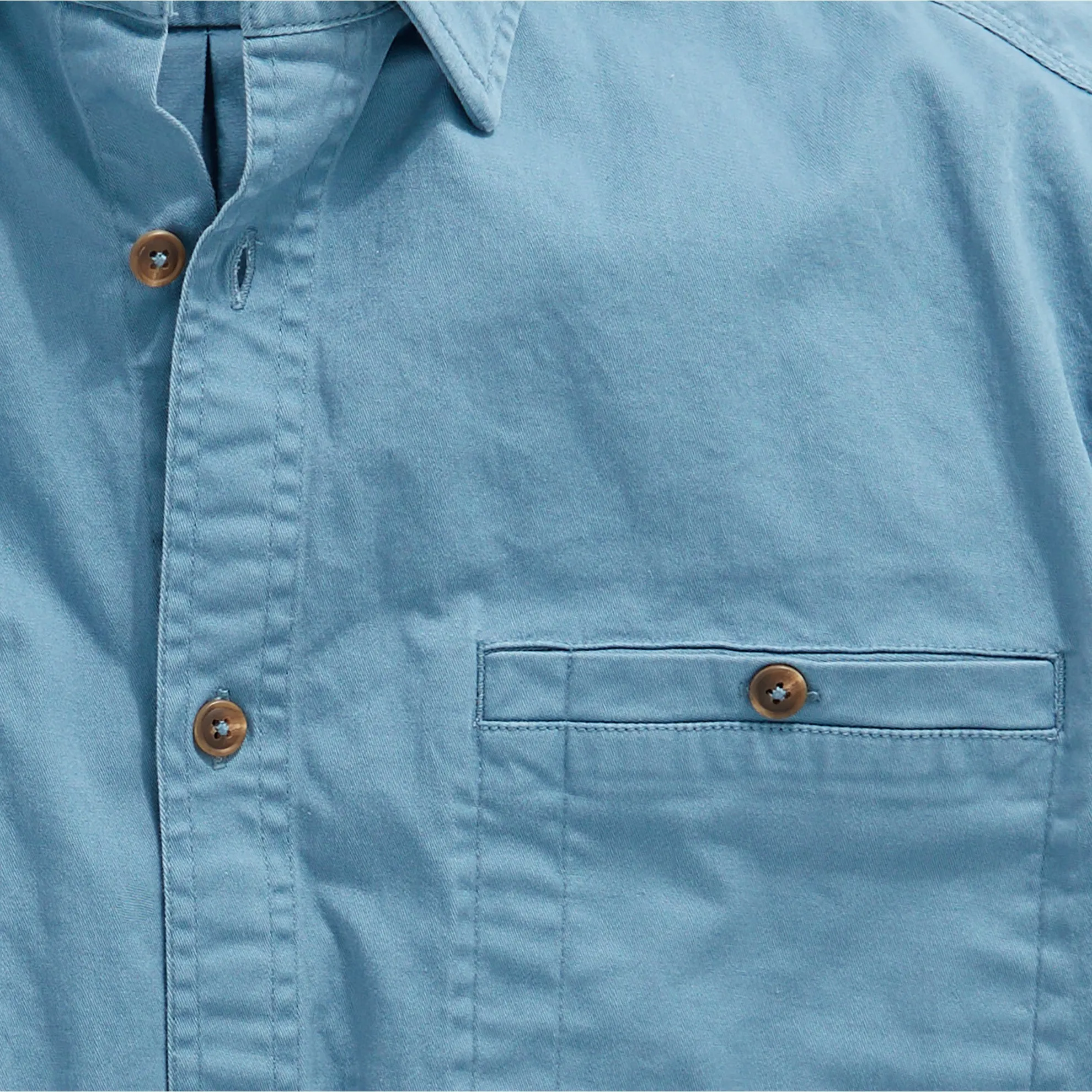 The Landsman Redux Twill Shirt - Stone Blue