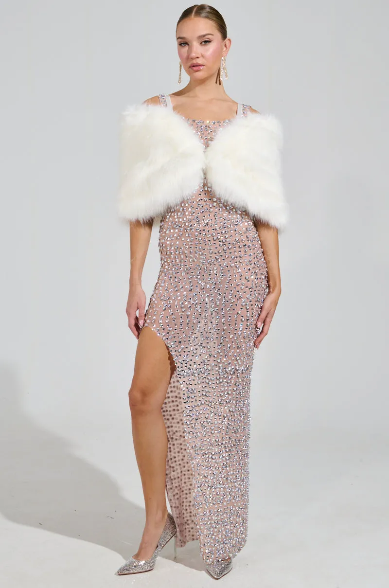 TO THE GALA FAUX FUR SHAWL